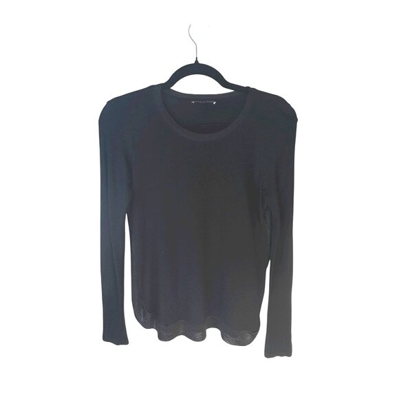 2/$25 Zara W&B Black Small Long Sleeve Top Round Neck Pullover - Picture 11 of 14